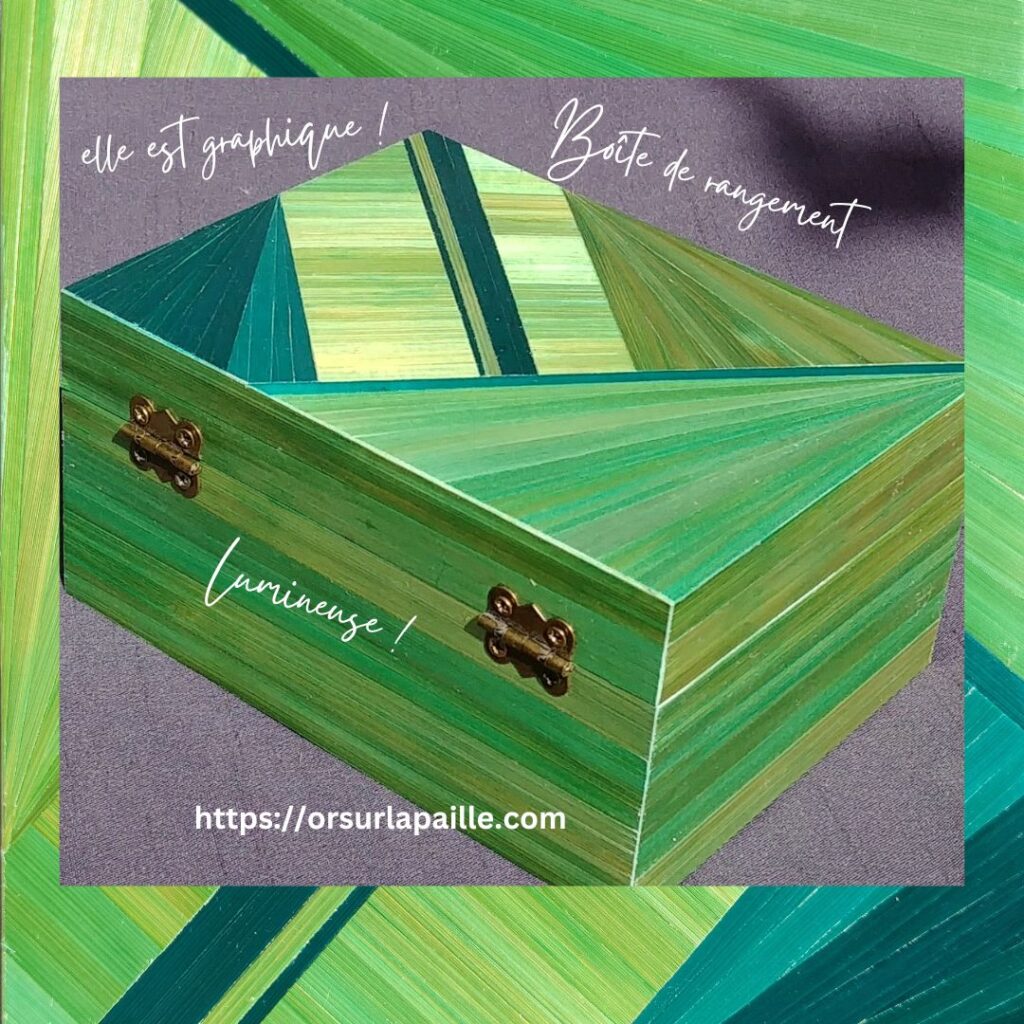 Marqueterie boite verte