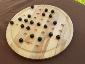 JEU - EN BOIS - Jeux de solitaire en lamellé collé avec billes Fontainebleau