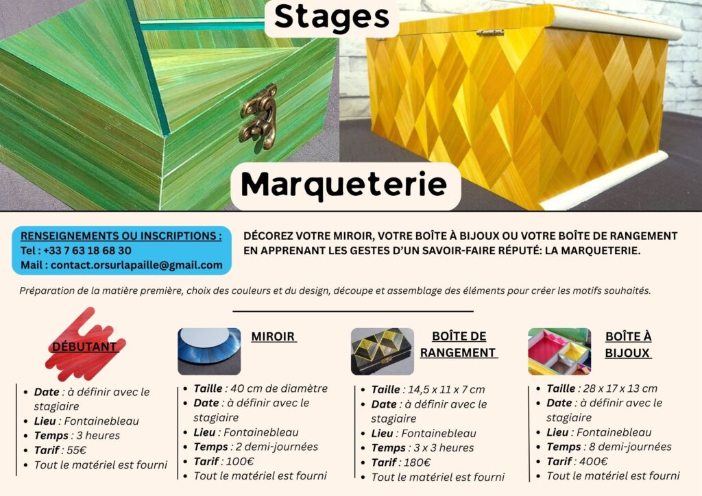 Stage marqueterie fontainebleau