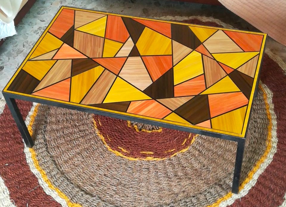 Table basse Art marqueterie