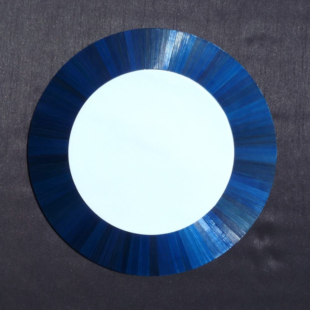 Miroir bleu tendance motif soleil