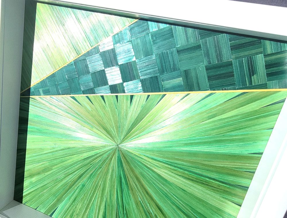 Marqueterie - vert - art - tableau