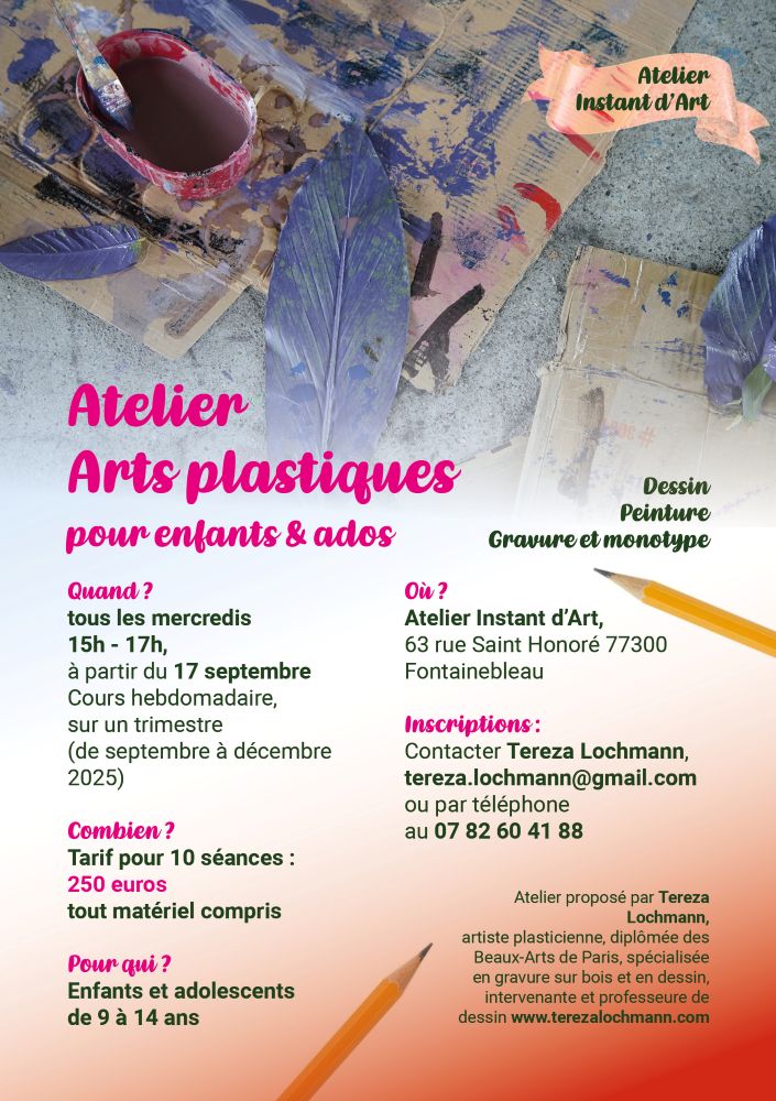 Atelier dessin enfants fontainebleau